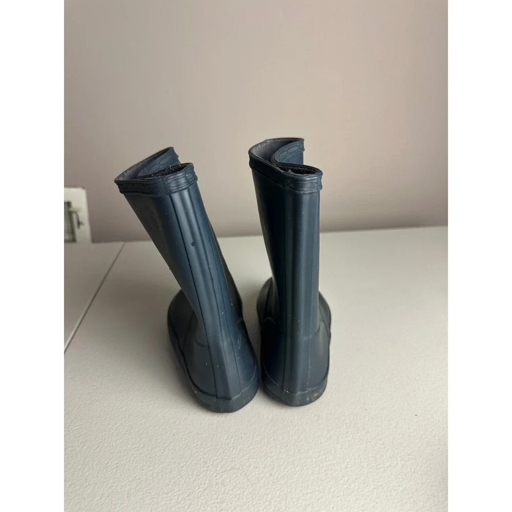 Hunter Kids First Classic Navy Blue Matte Waterproof Rain Boots Size 9 Toddler